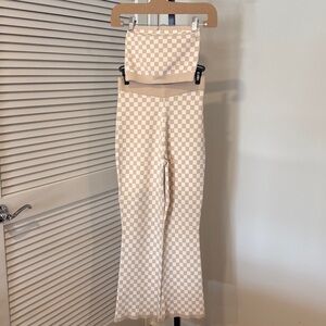 & Other Stories Checkerboard Knit Set – XS (Top + Pants)